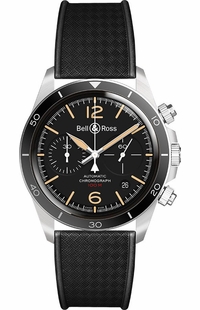 Bell & Ross Vintage Black Dial Men's Watch BRV294-HER-ST/SRB