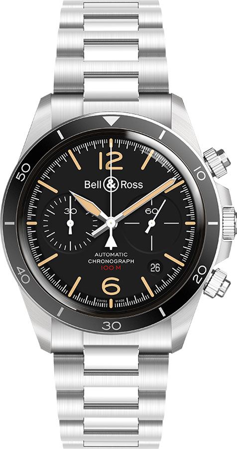 BRV294-HER-ST/SST Bell and Ross Steel Heritage Men's Watch
