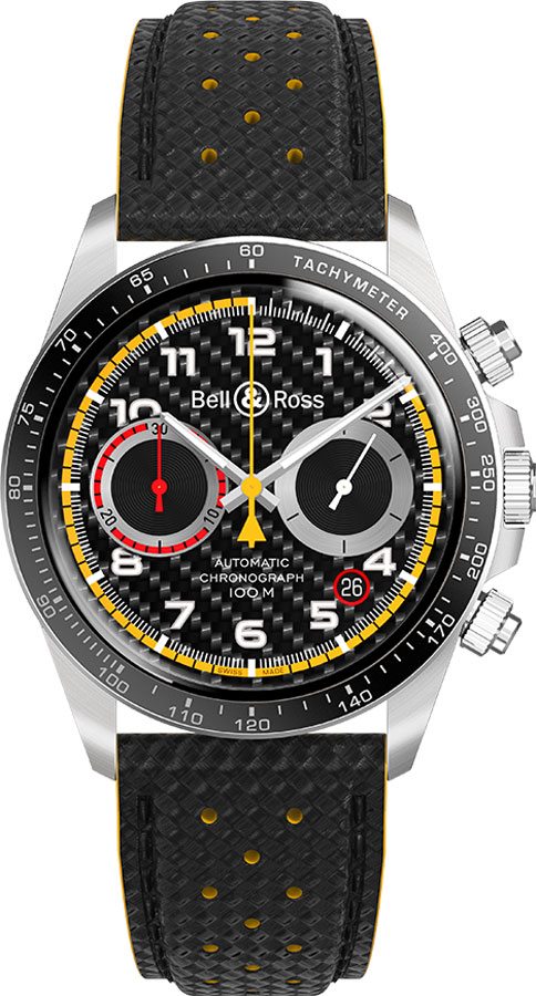 Bell and Ross Mens Vintage Chronograph BRV294-RS18/SCA