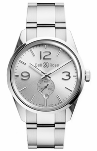 Bell & Ross Vintage Officer Silver Dial 41mm Men's Watch BRG123-WH-ST/SST