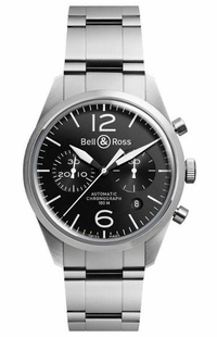 Bell & Ross Vintage Original Black Dial Men's Watch BRV126-BL-ST/SST