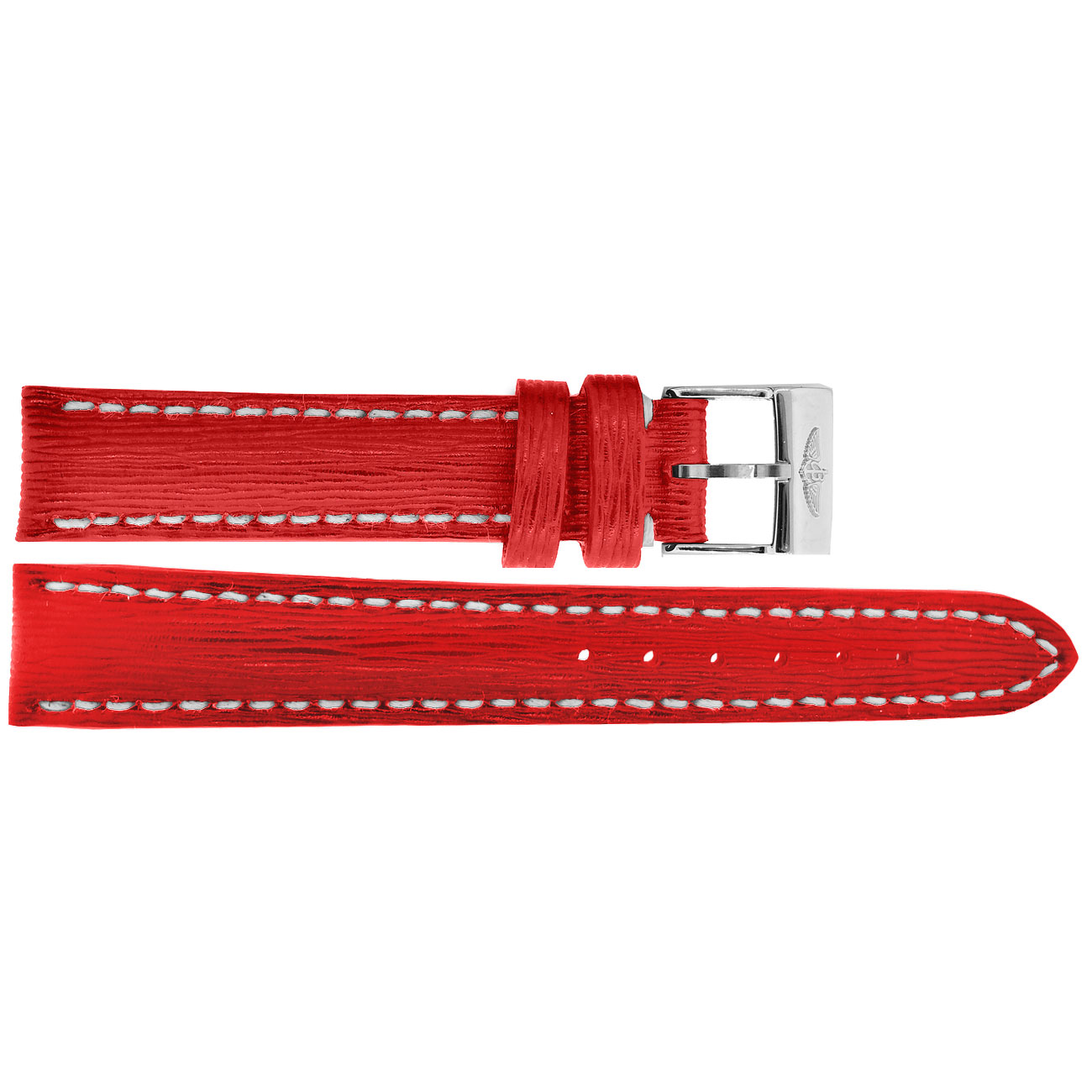 214X Breitling Red Leather Replacement Strap 16/14MM