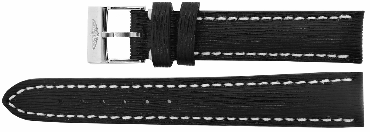 213X | Breitling 18mm Black Leather Strap