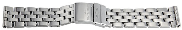 Bracelet De Montre Breitling En Acier Inoxydable 18mm - Argenté, Occasion, Suisse