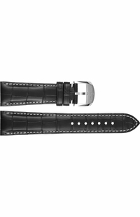 BREITLING レザーストラップ 22-20mm 80/120mm 黒 Breitling 22mm Replacement Straps for Tang Buckle