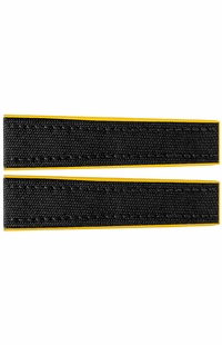 Breitling 22mm Black Fabric Strap with Yellow Rubber Inner Lining 284S