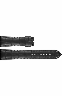 BREITLING レザーストラップ 22-20mm 80/120mm 黒 22/20 Genuine Breitling Black Leather Strap with Tang Buckle