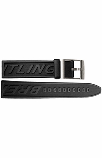 Breitling 22mm Black Rubber Strap 120S