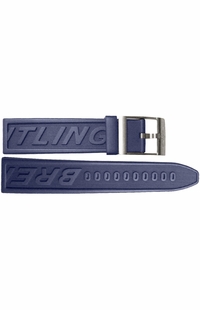Breitling 22mm Blue Rubber Strap 121S