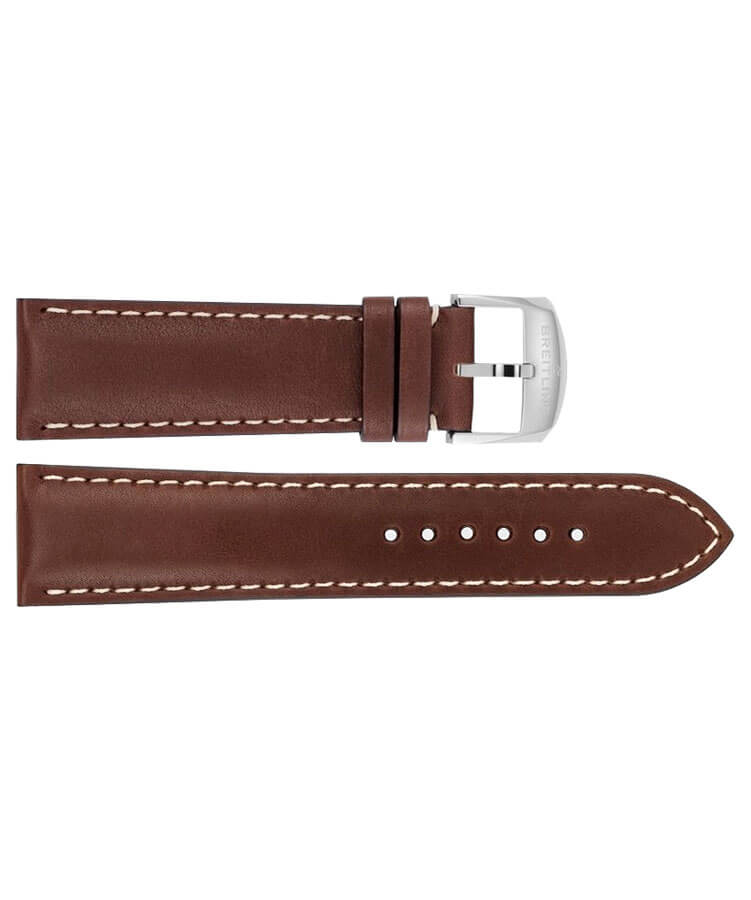 488X Breitling 23mm Brown Novo Nappa Calfskin Leather OEM Watch Strap