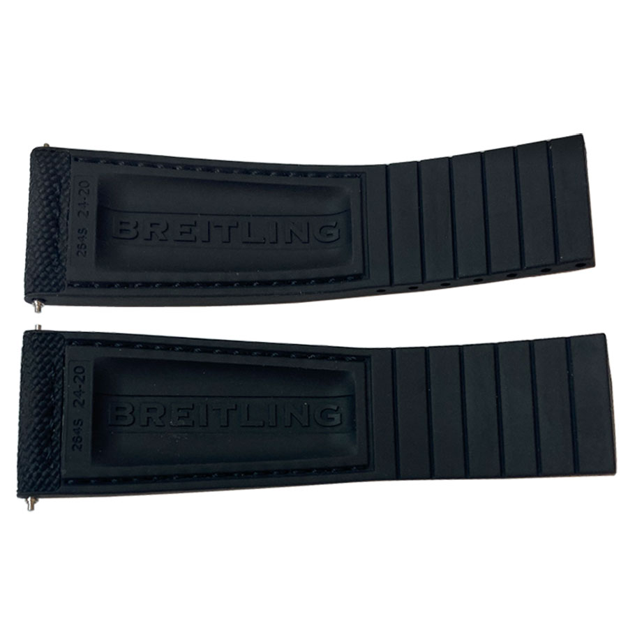 264S Breitling Black Rubber & Canvas Strap