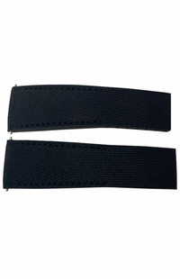 Breitling 24mm Black Rubber & Canvas Strap 264S