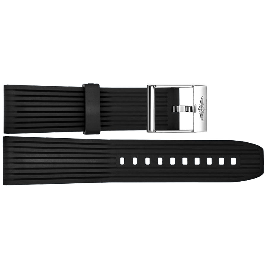 Bracelet Caoutchouc Noir Breitling 26mm D'occasion - Pour Montre, Style Sportif