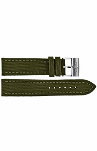 Breitling 24mm Military Green Canvas Strap 105W