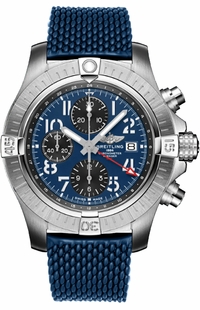 Breitling Avenger Chronograph GMT 45 Blue Dial Men's Watch A24315101C1S2