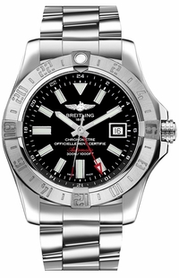 Breitling Avenger II GMT Black Dial Men's Watch A32390111B1A1