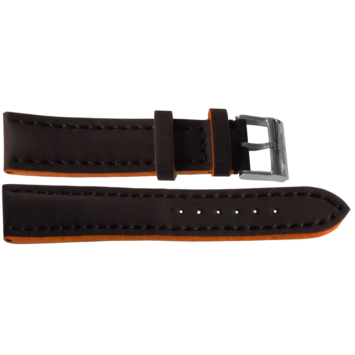 22/20 Genuine Breitling Black Leather Strap with Tang Buckle 230X 22/20 Genuine Breitling Black Leather Strap with Tang Buckle 230X