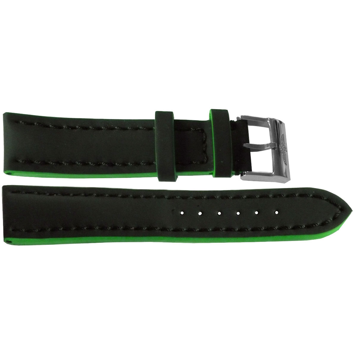 24/20 Genuine Breitling Black Leather Strap with Tang Buckle