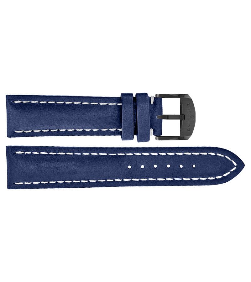 ブライトリング ラバーベルト ネイビー サイズ20-18mm BREITLING Breitling | Blue Leather Strap 20/18 113X | AuthenticWatches.com