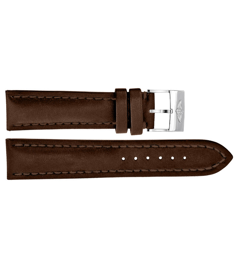 Breitling レザーベルト ブラウン　22mm 22/20 Genuine Breitling Brown Leather Strap With Tang Buckle