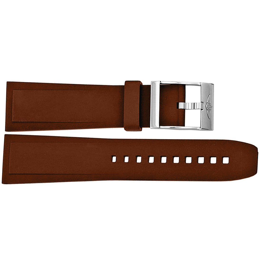 20/18 Breitling Brown Rubber Pro Diver Strap with Tang Buckle