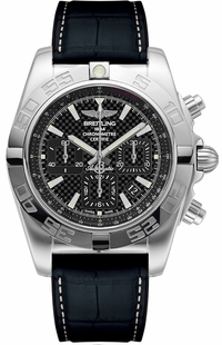 Breitling Chronomat 44 Black Dial Chronograph Men's Watch AB011012/BF76-296S