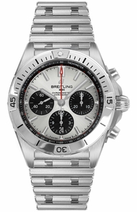 Breitling Chronomat B01 42 Silver Dial Men's Watch AB0134101G1A1