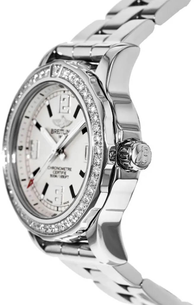 A7738753/G744 Breitling Colt 33MM Ladies Silver Dial Diamonds Watch