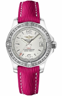 Breitling Colt Lady Silver Dial Diamond Bezel Watch A7738853/G793-267X