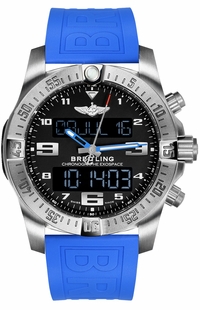 Breitling Exospace B55 Blue Rubber Strap on Titanium 46mm Men's Watch EB5510H21B1S1