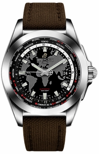 Breitling Galactic Unitime Black Dial 44mm Men's Watch WB3510U4/BD94-108W