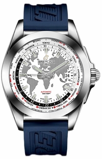 Breitling Galactic Unitime World Map White Dial Men's Watch WB3510U0/A777-121S