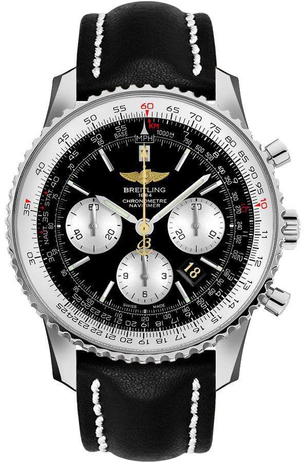 Breitling レザーベルト ブラック ブライトリング BREITLING 純正 レザーベルト 435X ブラック