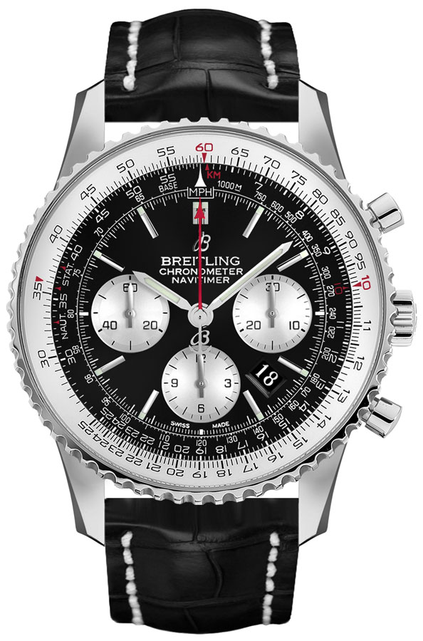 AB0127211B1P2 Breitling Navitimer 1 Chronograph Black Dial Men's Watch