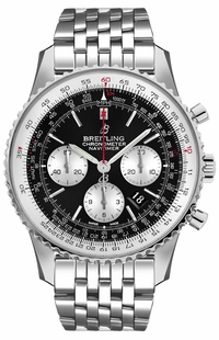 Breitling Navitimer 1 B01 Chronograph 46 Black Dial Men's Watch AB0127211B1A1