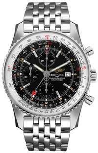 Breitling Navitimer 1 Chronograph GMT Black Dial Men's Watch 46 A24322121B1A1