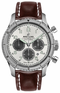 Breitling Navitimer Aviator 8 Silver Dial Men's Watch AB01171A1G1X1