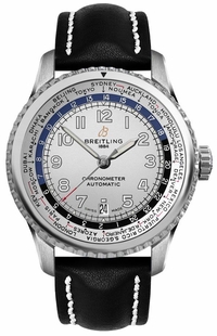Breitling Navitimer Aviator 8 Unitime Silver Dial Men's Watch AB3521U0/G838-442X