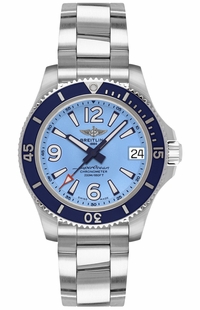 Breitling Superocean 36 Women's Blue Watch A17316D81C1A1
