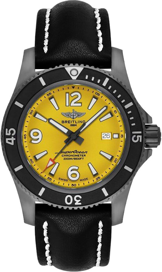 しも　ブライトリング BREITLING スーパーオーシャン　イエロー ブライトリング】黒×黄のキケンな組み合わせ スーパーオーシャン