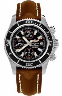 Breitling Superocean Chronograph Brown Strap Men's Watch A1334102/BA85-437X
