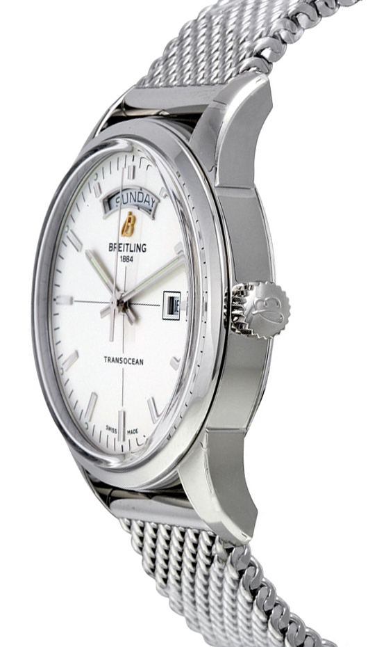 Breitling Transocean Day & Date 43mm Brown Leather Strap Mens Watch - A4531012|G751|437X|A20B A.1