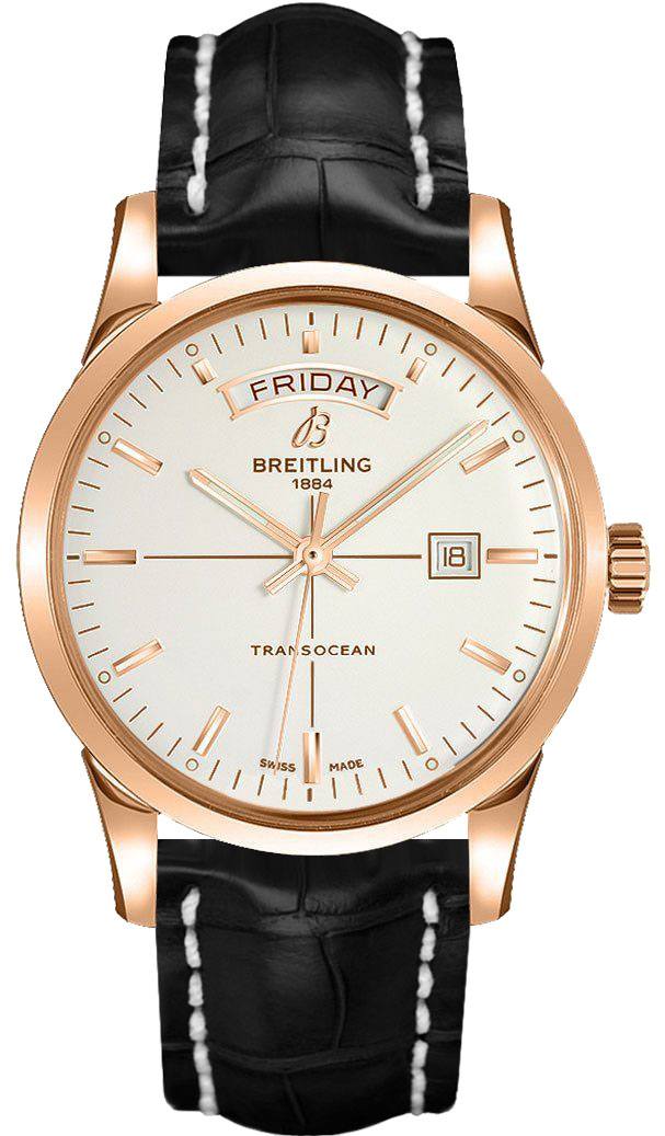 breitling transocean day date blue