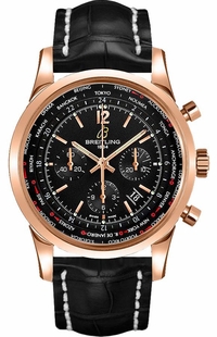 Breitling Transocean Unitime Pilot Black Men's Watch RB0510U5/BC39-760P