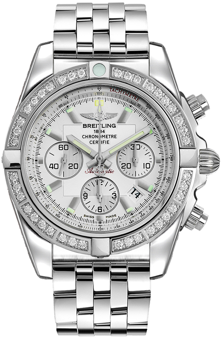 AB011053/G684 Breitling Chronomat 44 Diamond Bezel Mens Watch