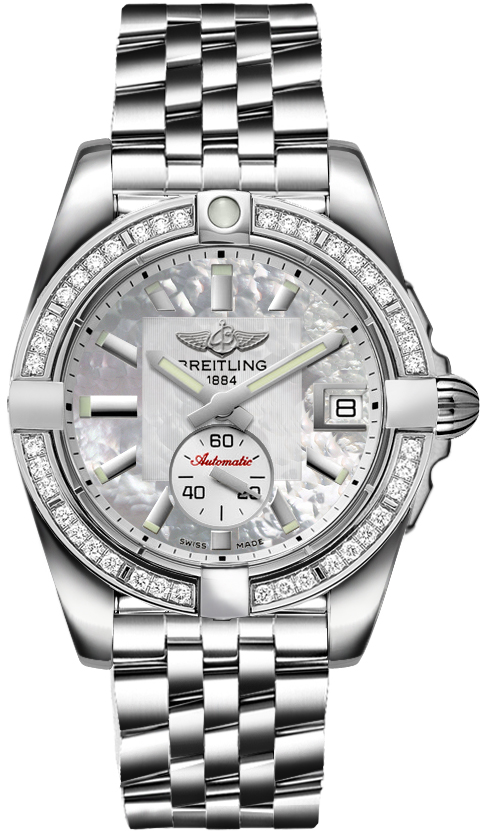 202 Breitling Galactic 36 Automatic Diamond Pearl Women's Watch