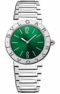 Bvlgari Bvlgari Green Dial Steel Quartz Women's Watch 103066