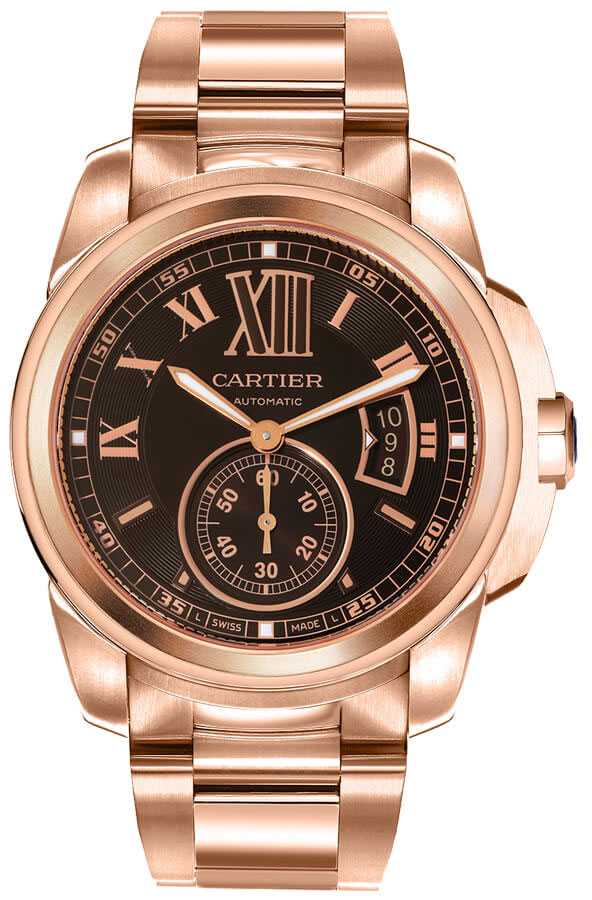 W7100040 Cartier Calibre de Cartier Brown Dial 18K Pink Gold Case