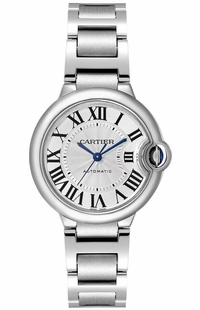 Cartier Ballon Bleu 33mm Stainless Steel Women's Watch WSBB0044