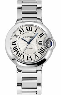 Cartier Ballon Bleu Silver Dial 36mm Women's Watch WSBB0048